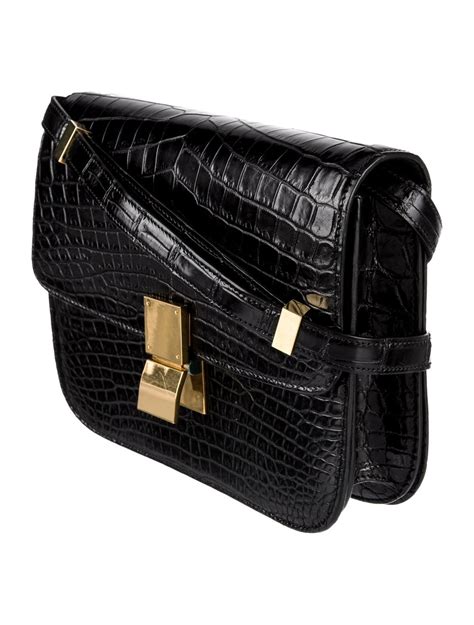 Medium Classic bag in crocodile 